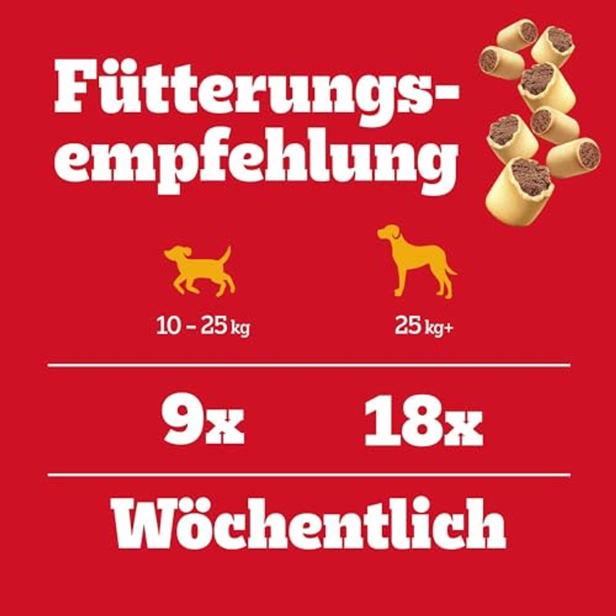 Pedigree Markies Trios - Knapperig hondenkoekje met 3 verschillende vullingen - Kip, Lam & Beenmerg - 12 x 500 g – Pedigree