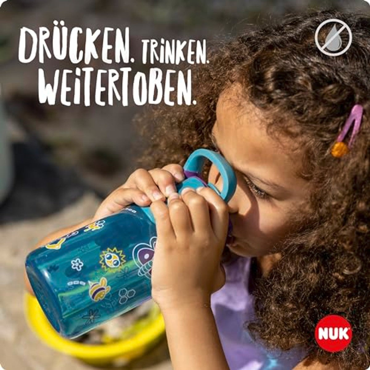NUK Easy Straw Cup Drinkfles met rietje tulp 6 x 420 ml - Voordeelverpakking