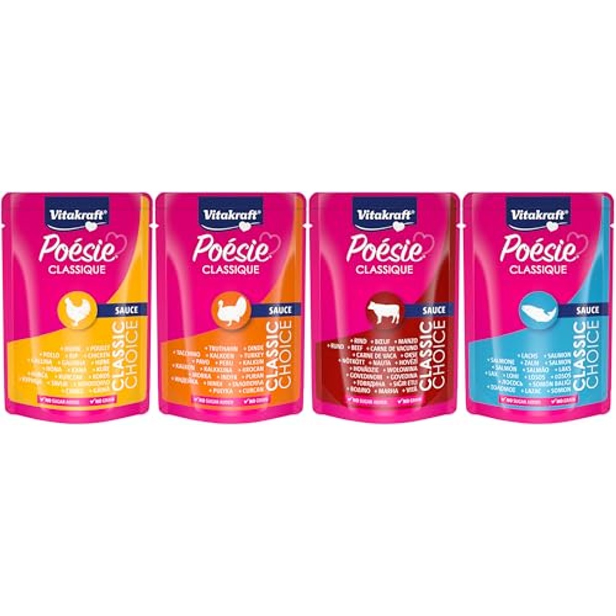 Vitakraft Poésie Classique natvoer kattenvoer gemengd 96 x 85 g - 3-pack