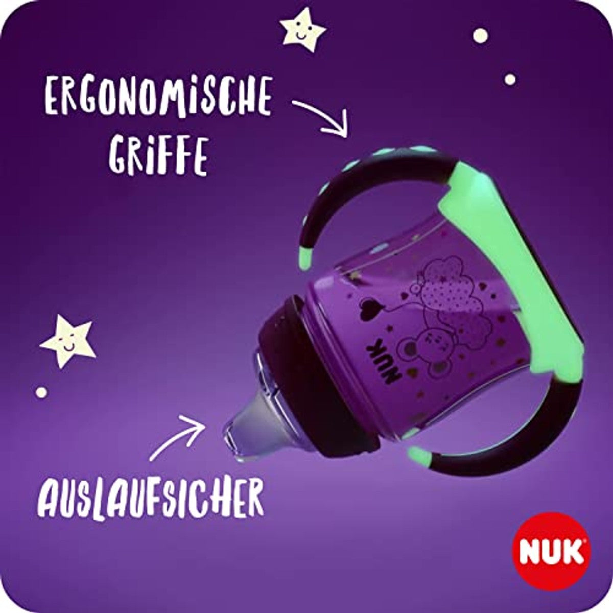 NUK First Choice Drinkbeker Night Koala turquoise 6 x 150 ml - Voordeelverpakking
