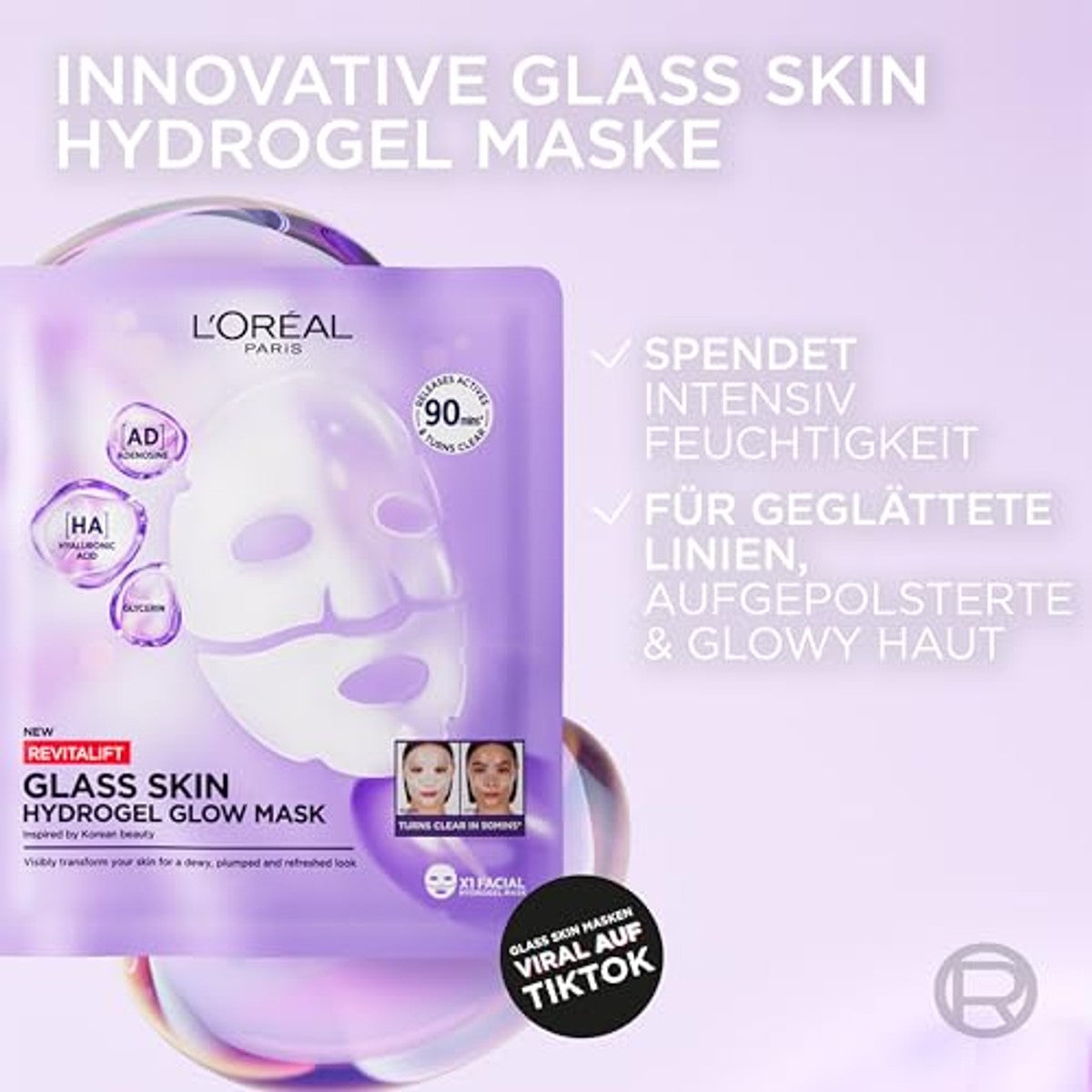 L'Oréal Paris Revitalift Filler Glass Skin Hydrogel Maskerbox 100 g – L'Oreal Paris