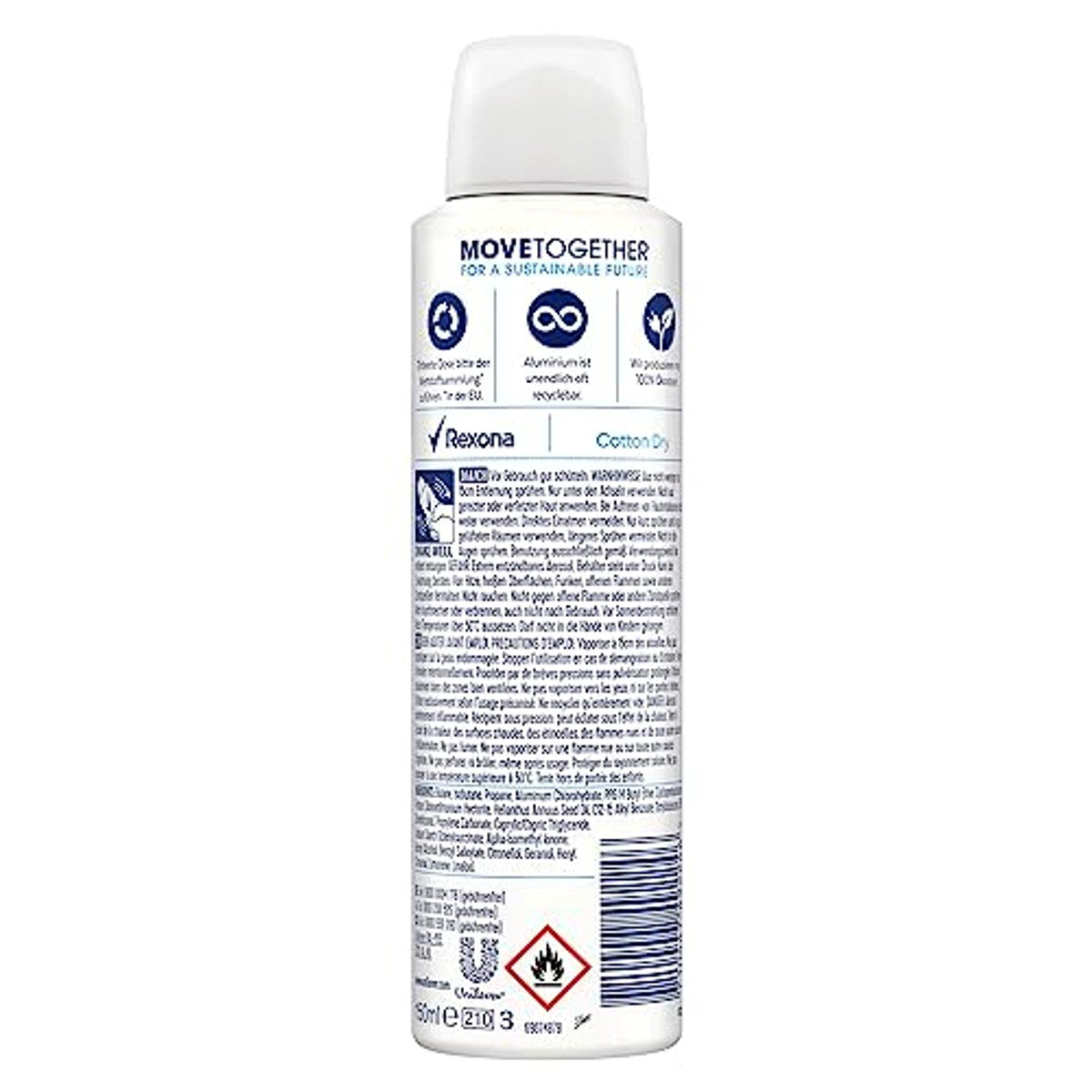 Rexona Women Cotton Dry Anti Transpirant Spray 6 x 150 ml – Rexona