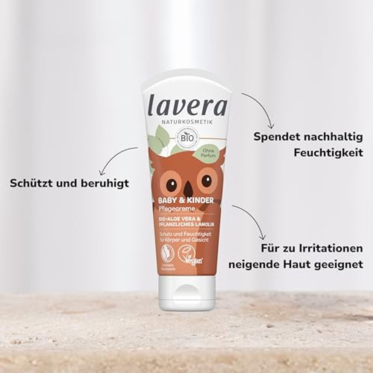 lavera Baby & Kinder verzorgingscrème 3 x 75 ml - Voordeelverpakking