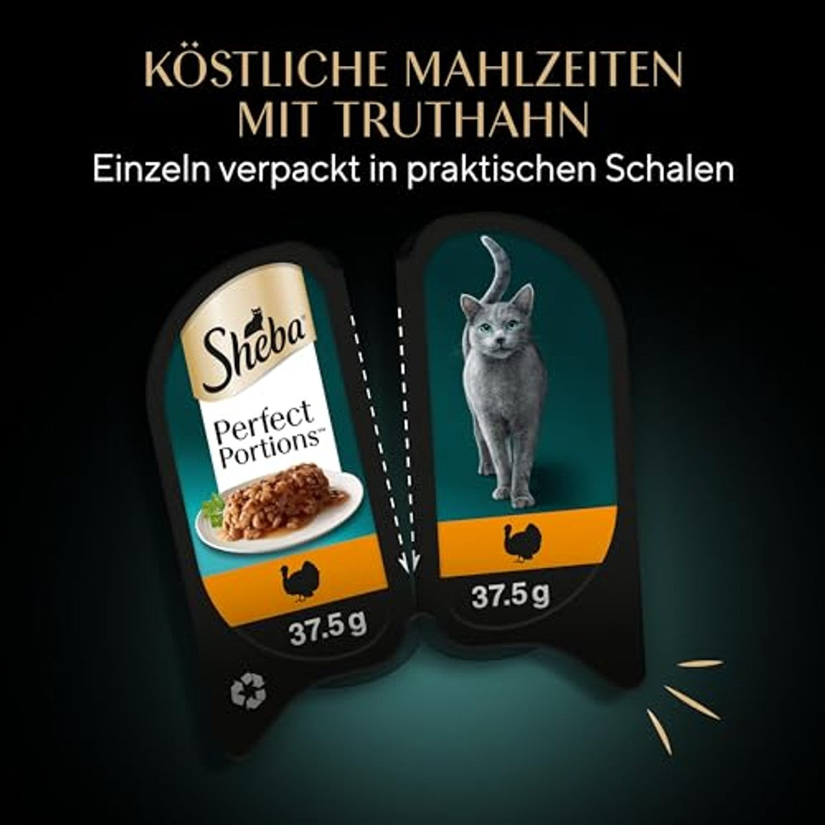 Sheba Perfect Portions natvoer kattenvoer kalkoen 8 x 3 x (2 x 375 g) - 3-pack