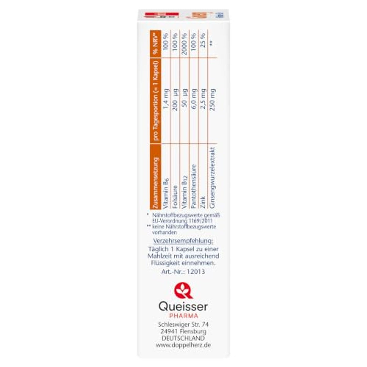 Doppelherz ginseng + B-vitaminen + zink – Doppelherz