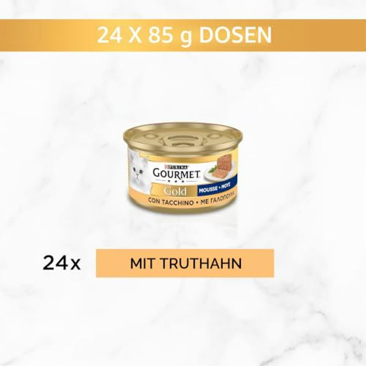 Gourmet Gold natvoer kattenvoer kalkoen 24 x 85 g - 6-pack