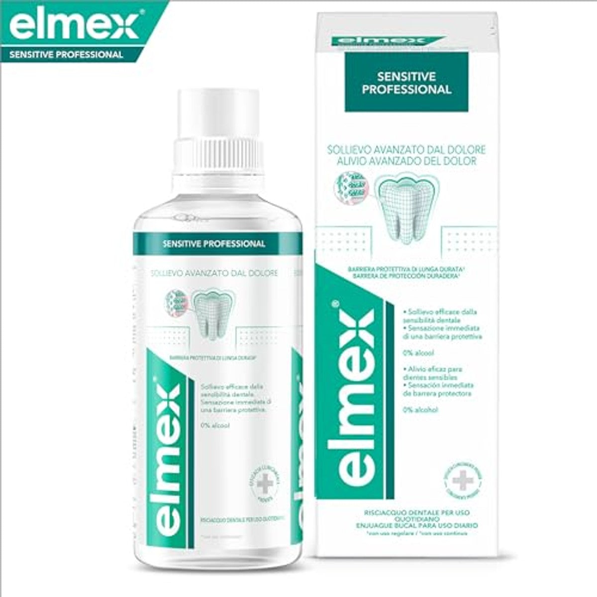 ELMEX Sensitive Plus Mouthwash 3 x 400 ml - Voordeelverpakking