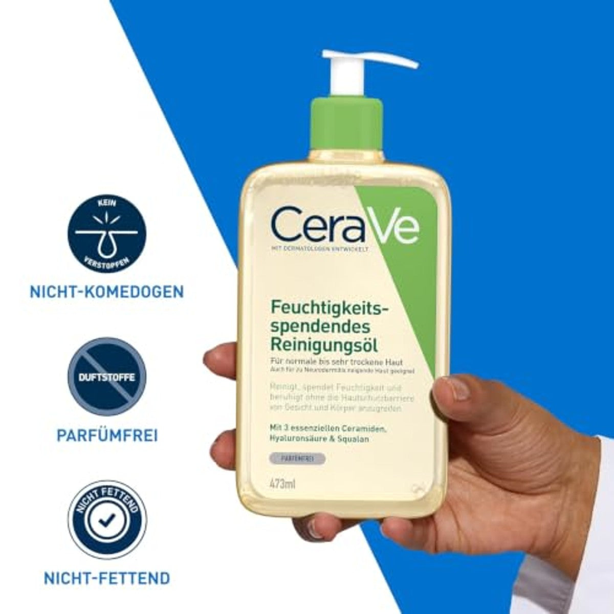 CeraVe Hydraterende Reinigingsolie voor Lichaam en Gezicht 473 ml - 3-pack