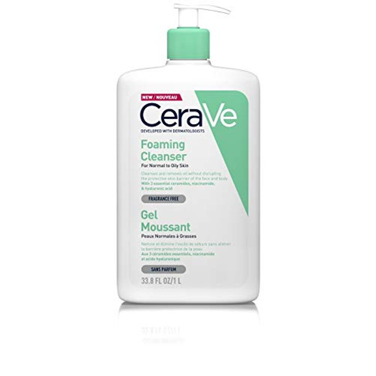 CeraVe Schuimende Reinigingsgel 1 l & Anti-Onzuiverheden Gel voor het Gezicht 40 ml - 3-pack