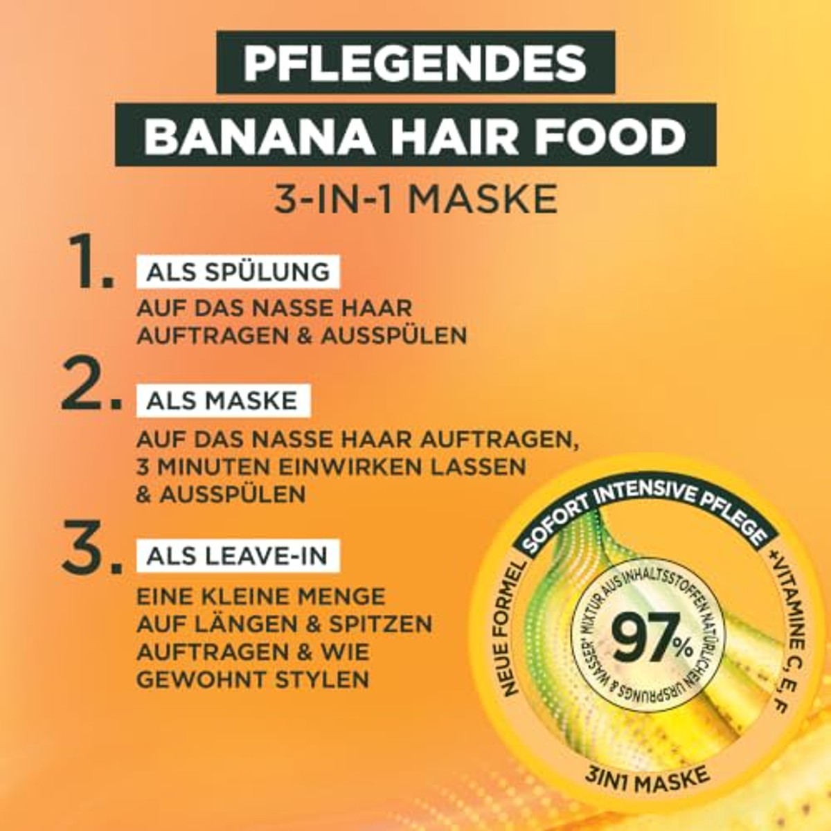 Garnier Fructis Hair Food Banana 3-in-1 haarmasker 400 ml – Garnier