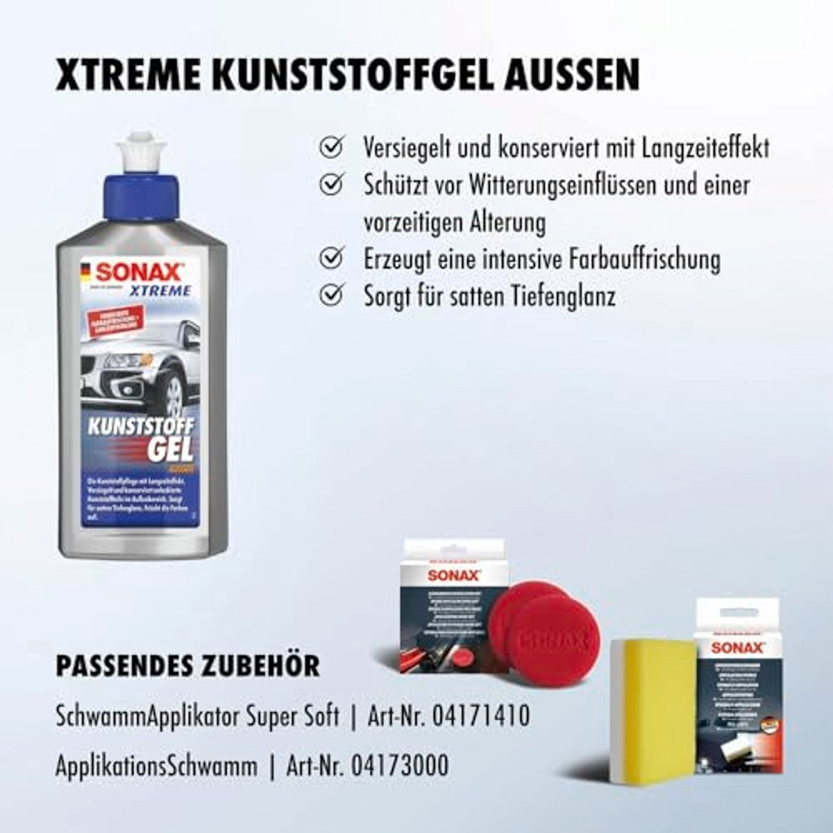 SONAX Xtreme Kunststofgel buiten (250 ml) – SONAX