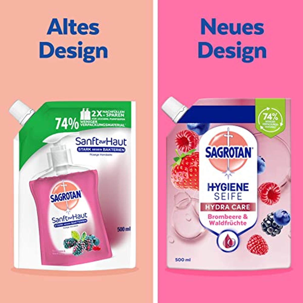 Sagrotan handzeep bramen bosvruchten 3 x 250 ml + 6 x 500 ml - 3-pack
