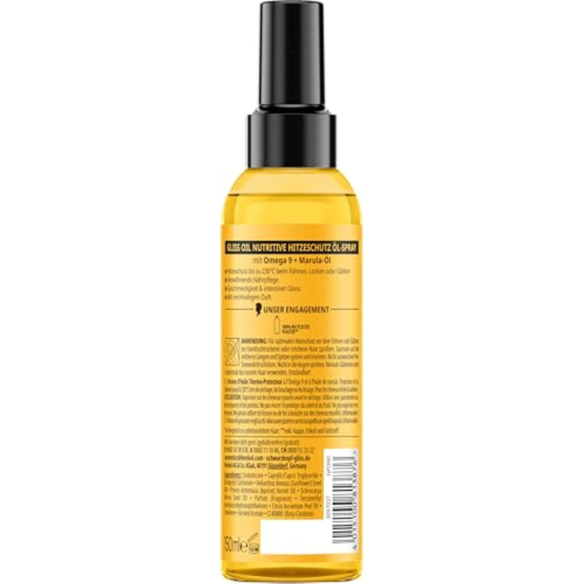 Gliss Oil Nutritive Hitzeschutz Öl-Spray 3 x 150 ml - Voordeelverpakking