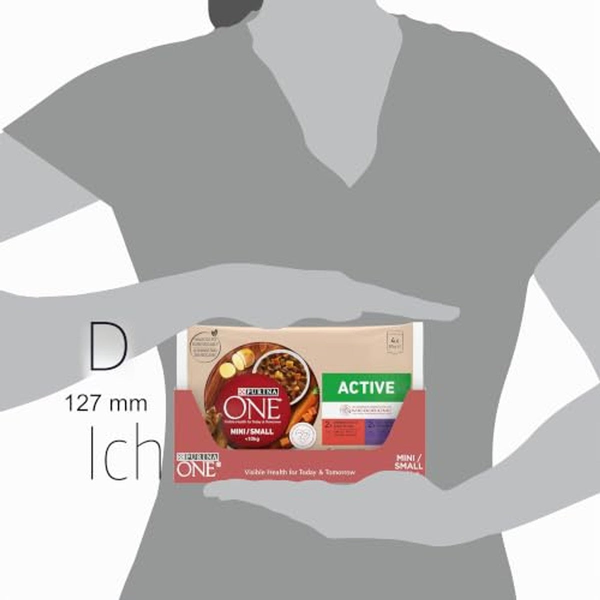 PURINA ONE Active hondenvoer rundvlees en eend 48 x 85 g - 3-pack