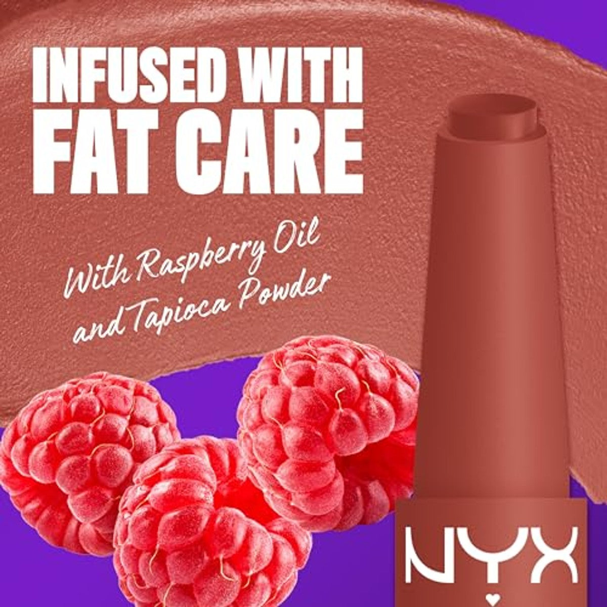 NYX PROFESSIONAL MAKEUP Fat Matte Lipstick Rose Robe - 3 stuks
