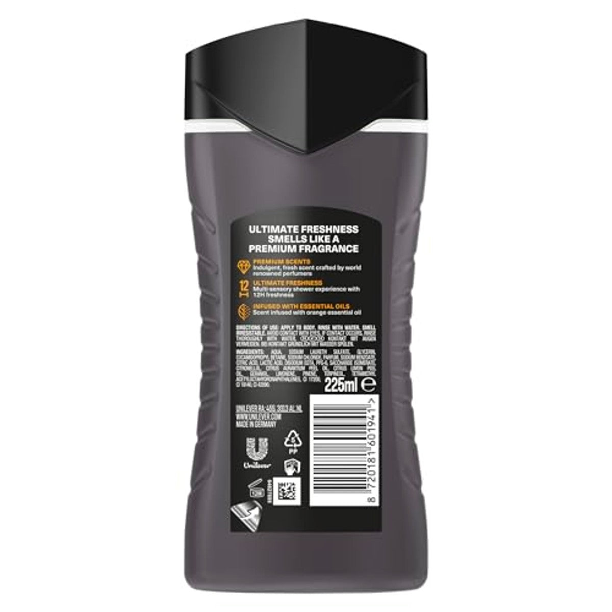 Axe Fine Fragrance Collection Black Vanilla Premium Body Wash 3 x 225 ml - Voordeelverpakking