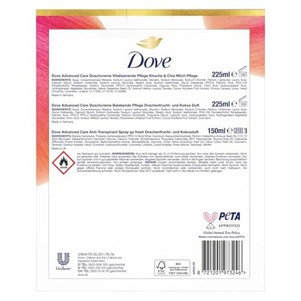 Dove Cadeauset Advanced Care Belebt - 6-pack