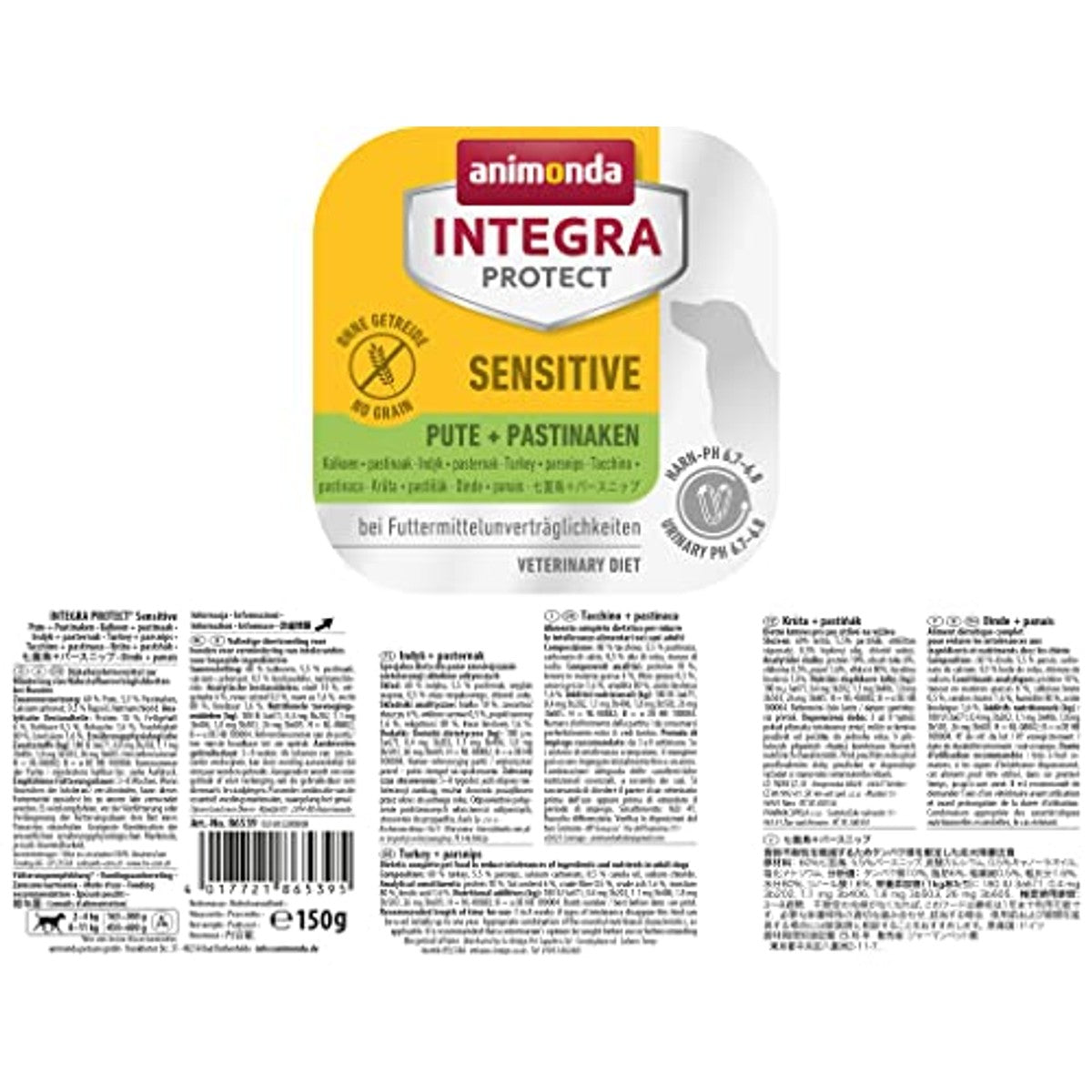 animonda Integra Protect Sensitive Hond & Anionda Integra Protect Intestinal, Dieet Hondenvoer, Natvoer voor Diarree of Braken, Puur kalkoen, 11 x 150 g – animonda Vom Feinsten