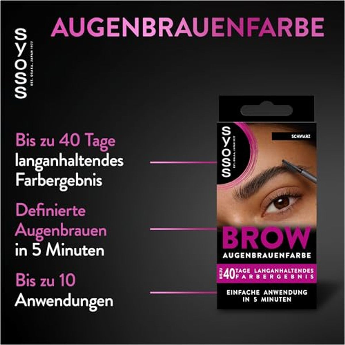 Syoss Wenkbrauwset 1-1 Zwart Niveau 3 3 x 17 ml - Voordeelverpakking