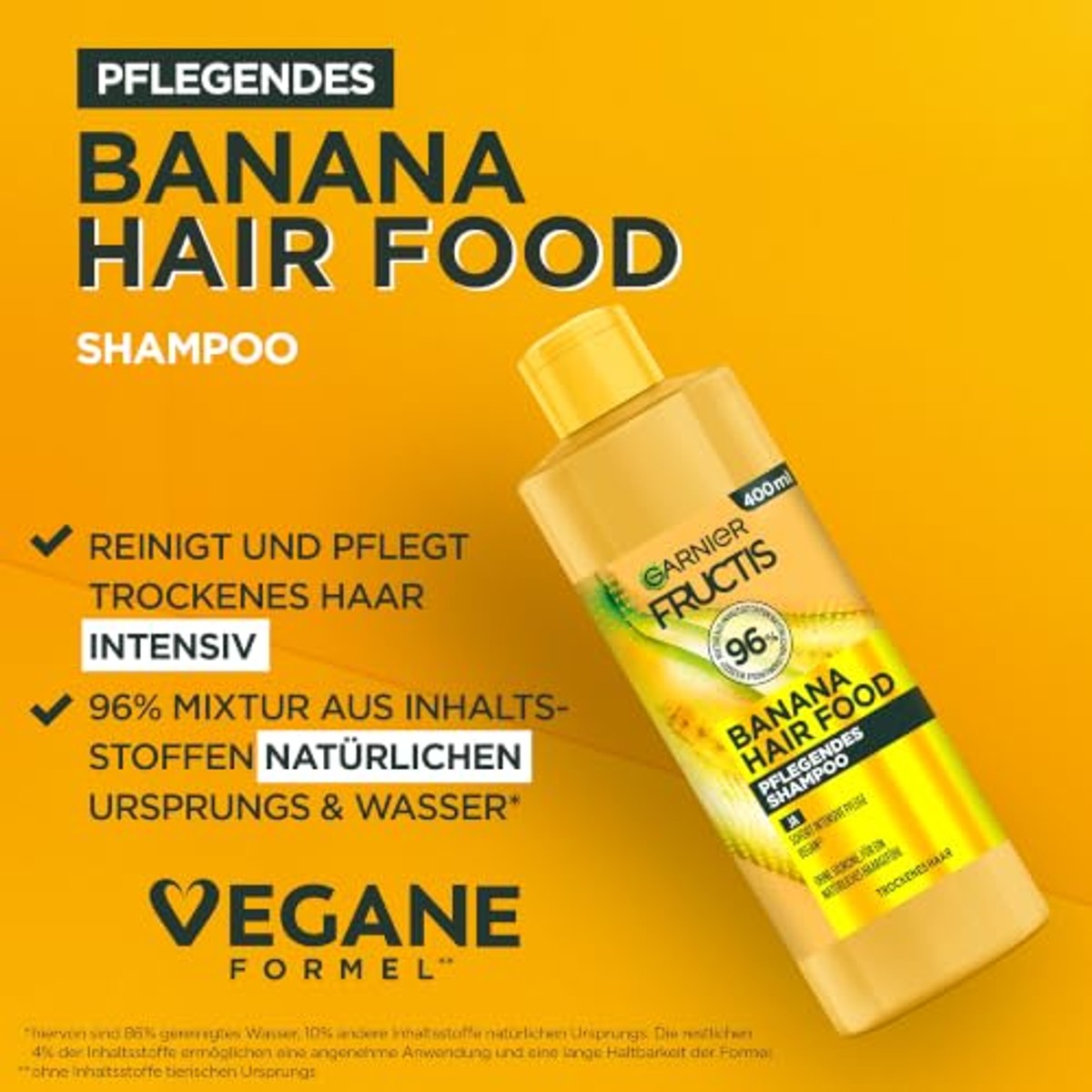 Garnier Fructis Banana Shampoo Hair Food 3-in-1 6 x 400 ml - Voordeelverpakking