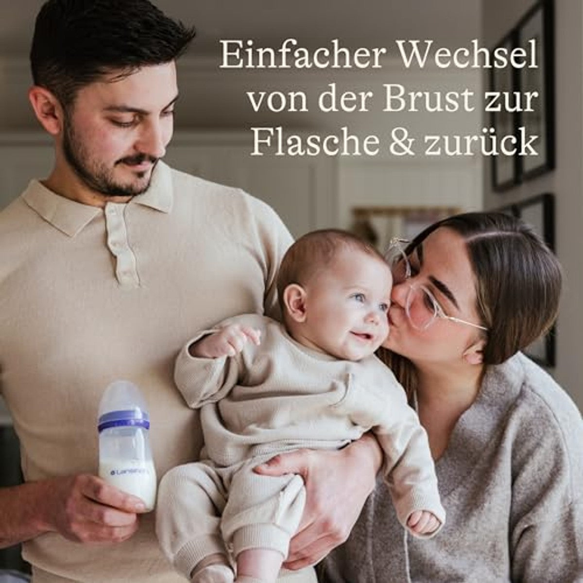 Lansinoh Babyfles met NaturalWave Zuiger XS 60 ml - 3-pack
