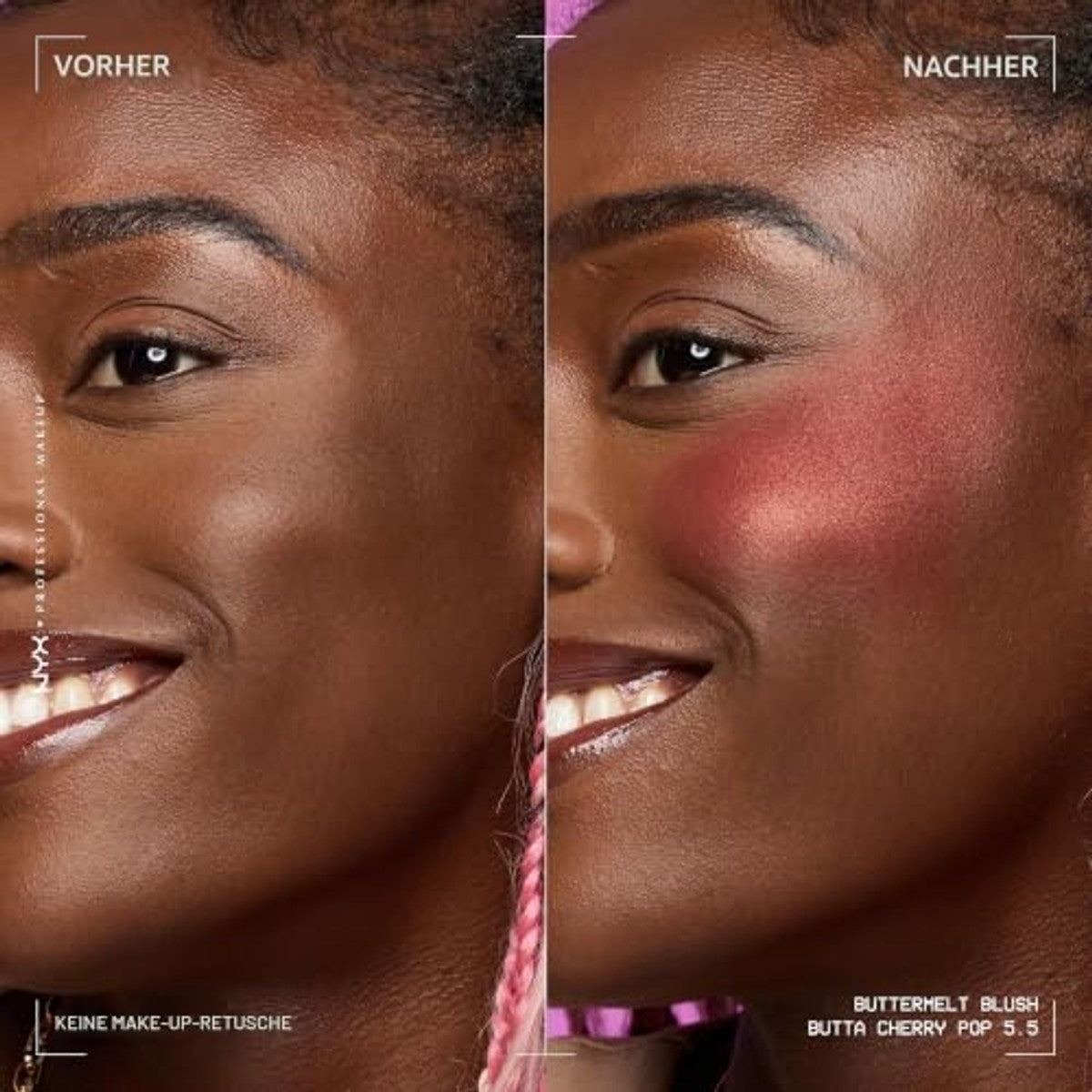 NYX PROFESSIONAL MAKEUP, Buttermelt Blush, sterk gepigmenteerde glansafwerking, opbouwbare pigmenten, vervaagt niet of verkleurt, veganistische formule, Butta Cherry Pop – NYX PROFESSIONAL MAKEUP