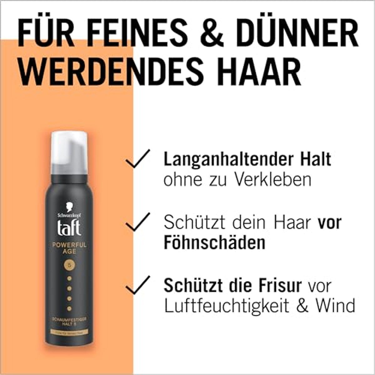 Schwarzkopf TAFT Powerful Age Schuimvaste 150 ml – TAFT