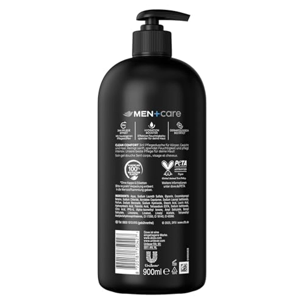 Dove Men+Care Clean Comfort DFB-Edition Douchegel 6 x 900 ml - Voordeelverpakking