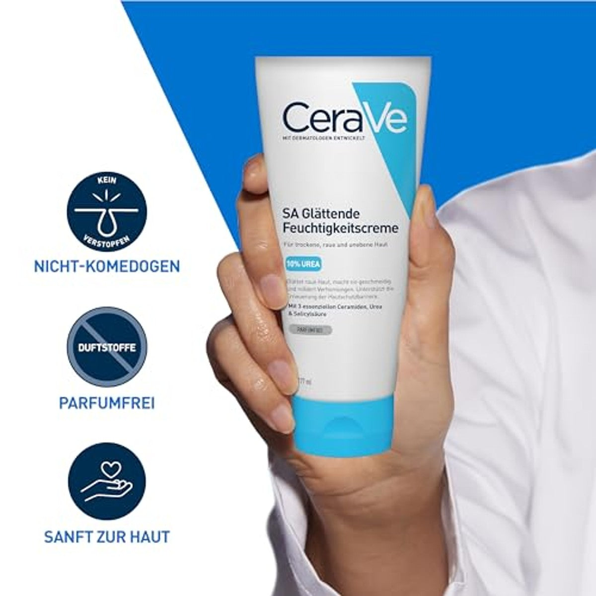 CeraVe SA Urea Gladmakende Vochtinbrengende Crème 177 ml