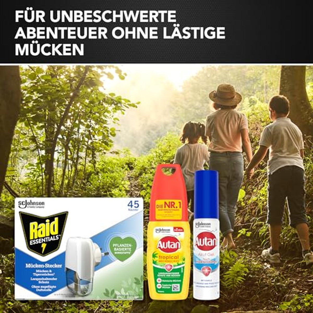 Autan & Raid Essentials reispakket 3 stuks (100 ml, 25 ml, 27 ml) – Autan