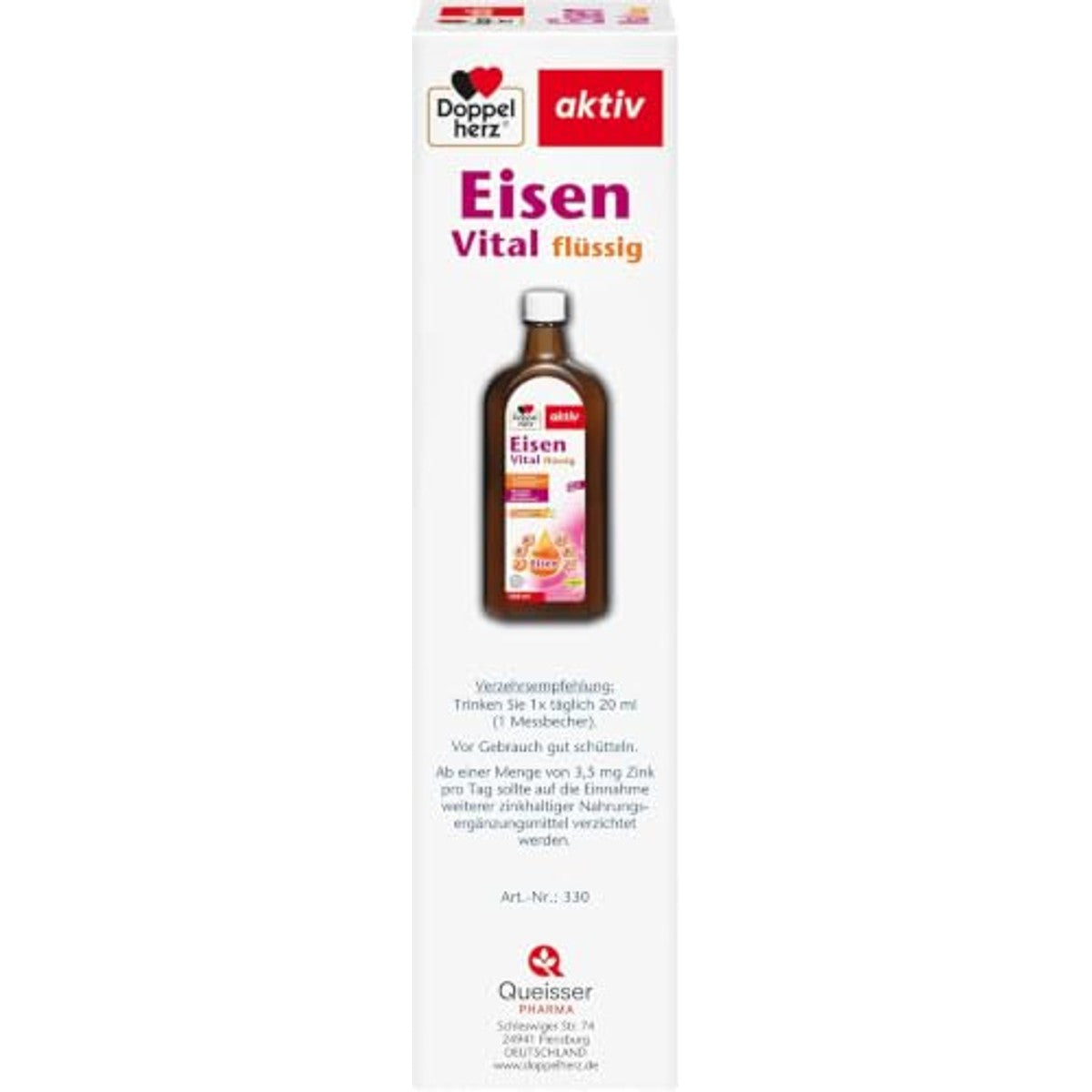 Doppelherz IJzer Vital Vloeibaar met Sinaasappelsmaak 500 ml - 6-pack