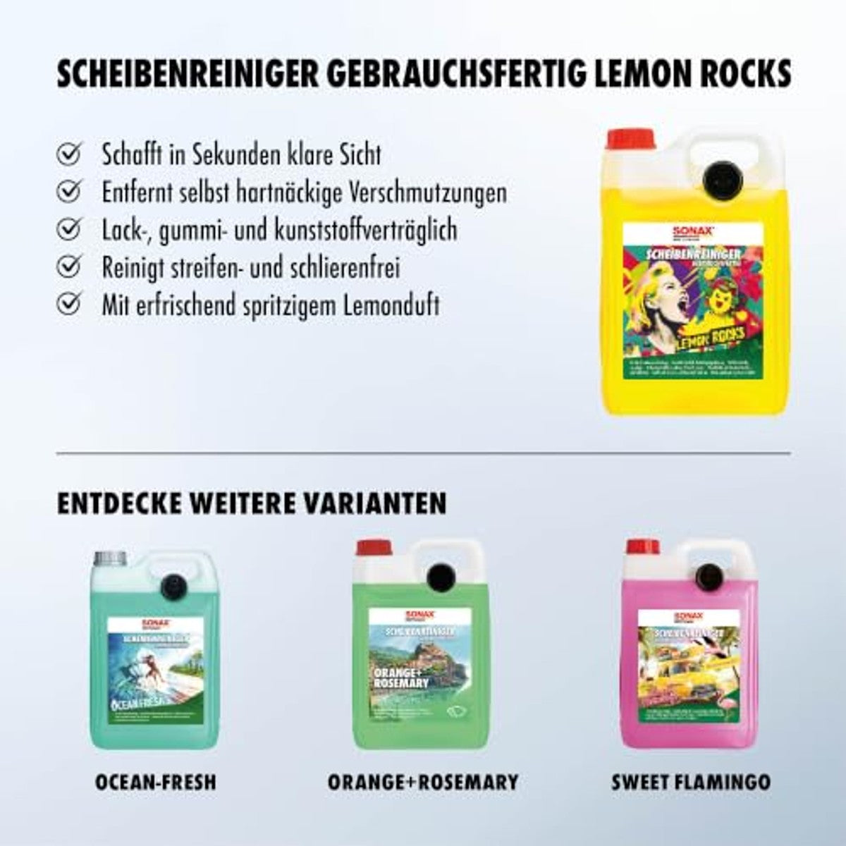 SONAX Ruitenreiniger gebruiksklaar Lemon Rocks 6 x 5 liter - Voordeelverpakking