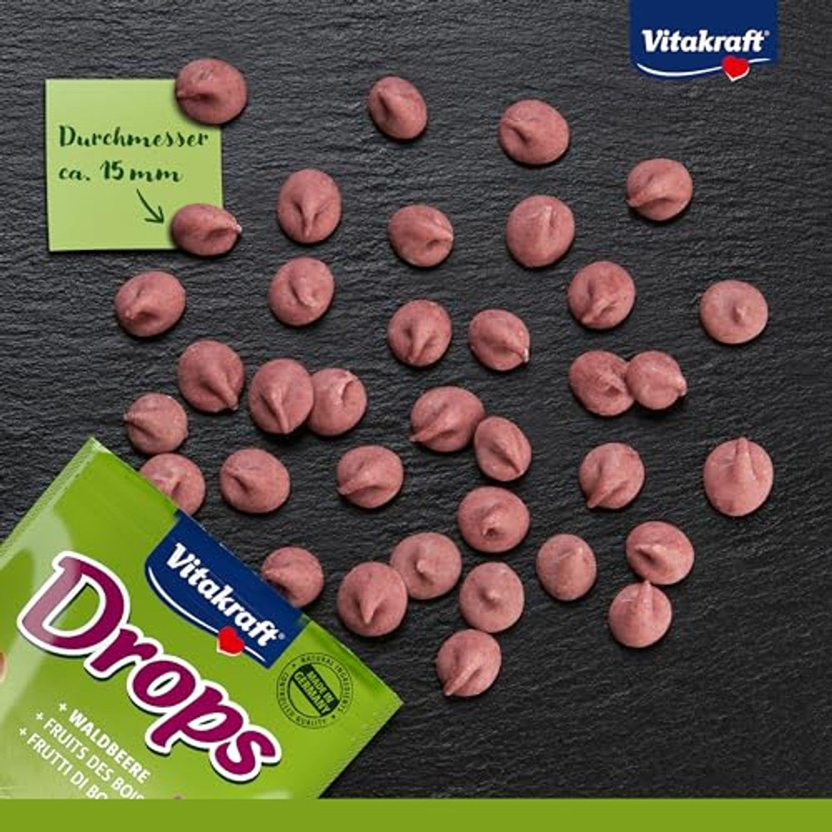 Vitakraft Nager Drops knaagdiersnack bosvruchten 1 x 75 g - 3-pack – foto 4