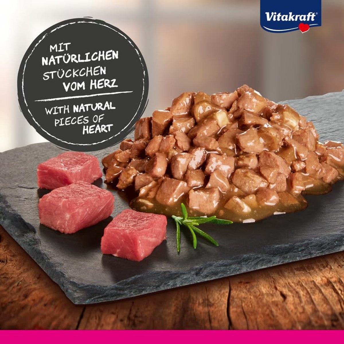 Vitakraft Poésie Délice, natvoer voor katten, natvoer voor katten, in saus, met hart, zonder toegevoegde suiker en granen, 1 x 85 g – Vitakraft