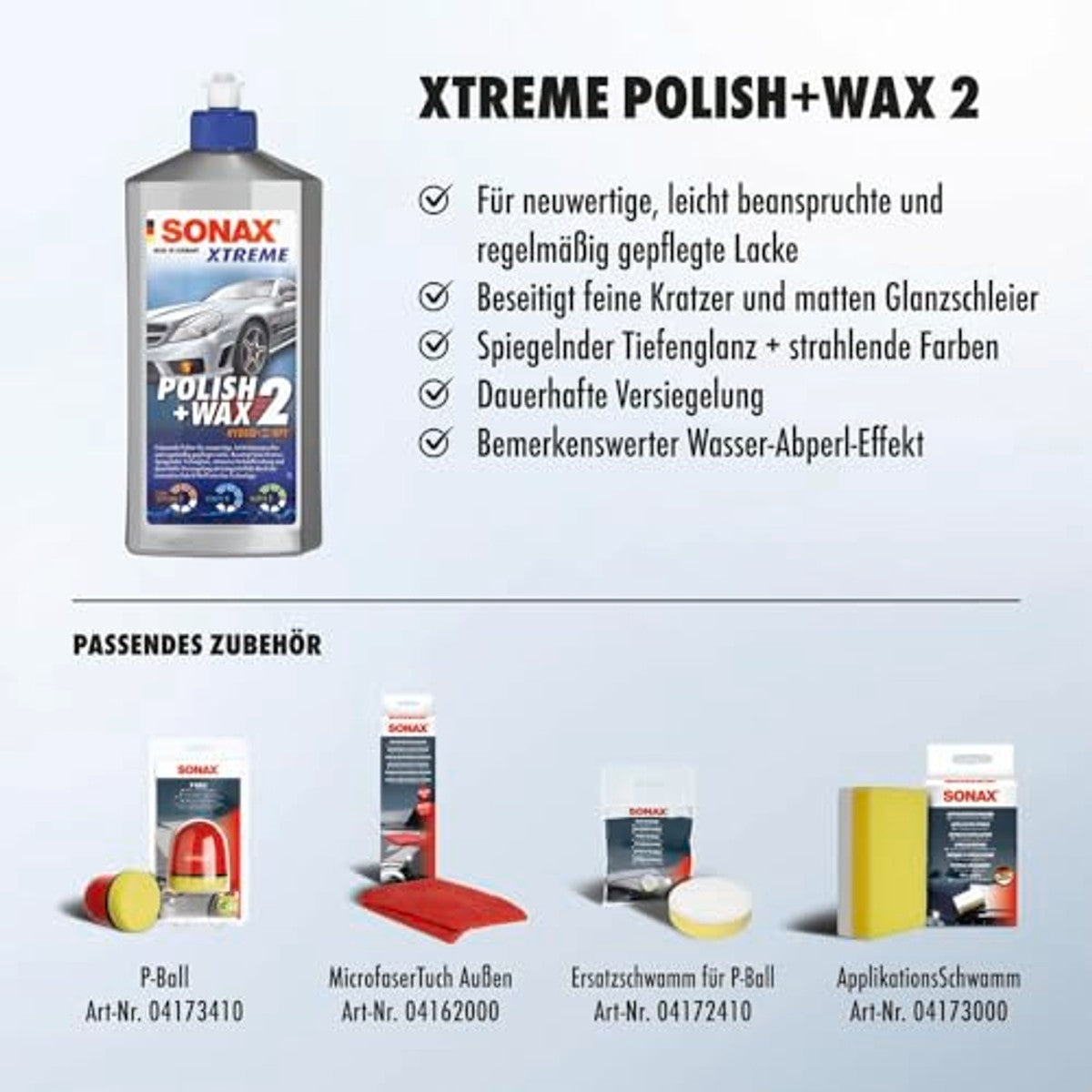 SONAX XTREME Polish+Wax 2 Hybrid NPT 500 ml – SONAX