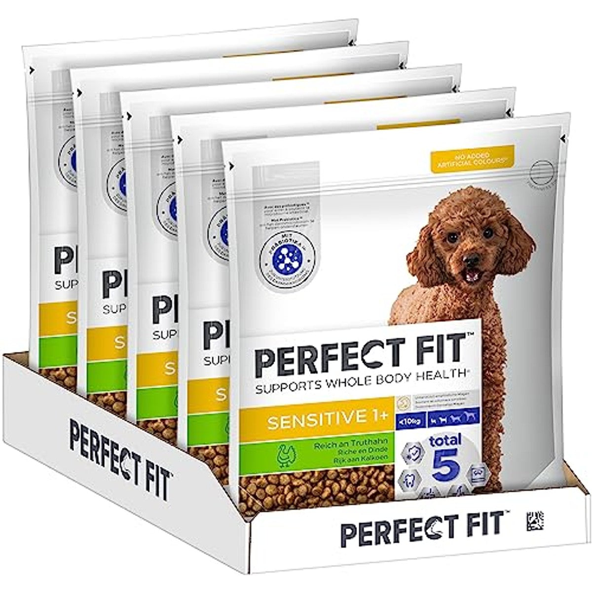 Perfect Fit Sensitive Adult 1+ hondenvoer kalkoen 5 x 1,4 kg - 3-pack
