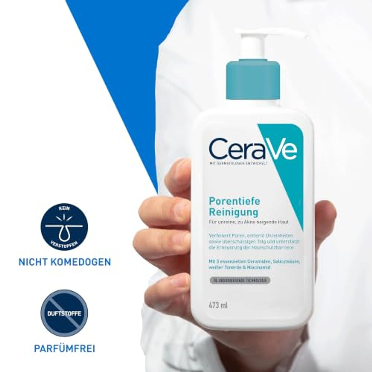 CeraVe Diepe Reinigende Wasgel voor het Gezicht tegen Puistjes 473 ml - 6-pack