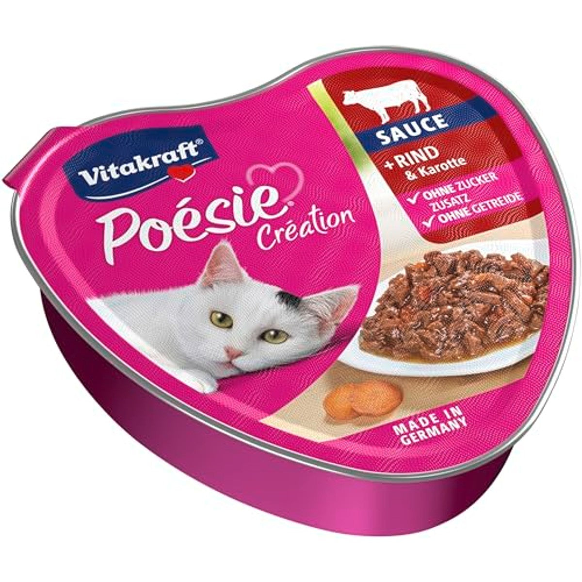 Vitakraft Poésie Création natvoer kattenvoer rundvlees 15 x 85 g - 6-pack