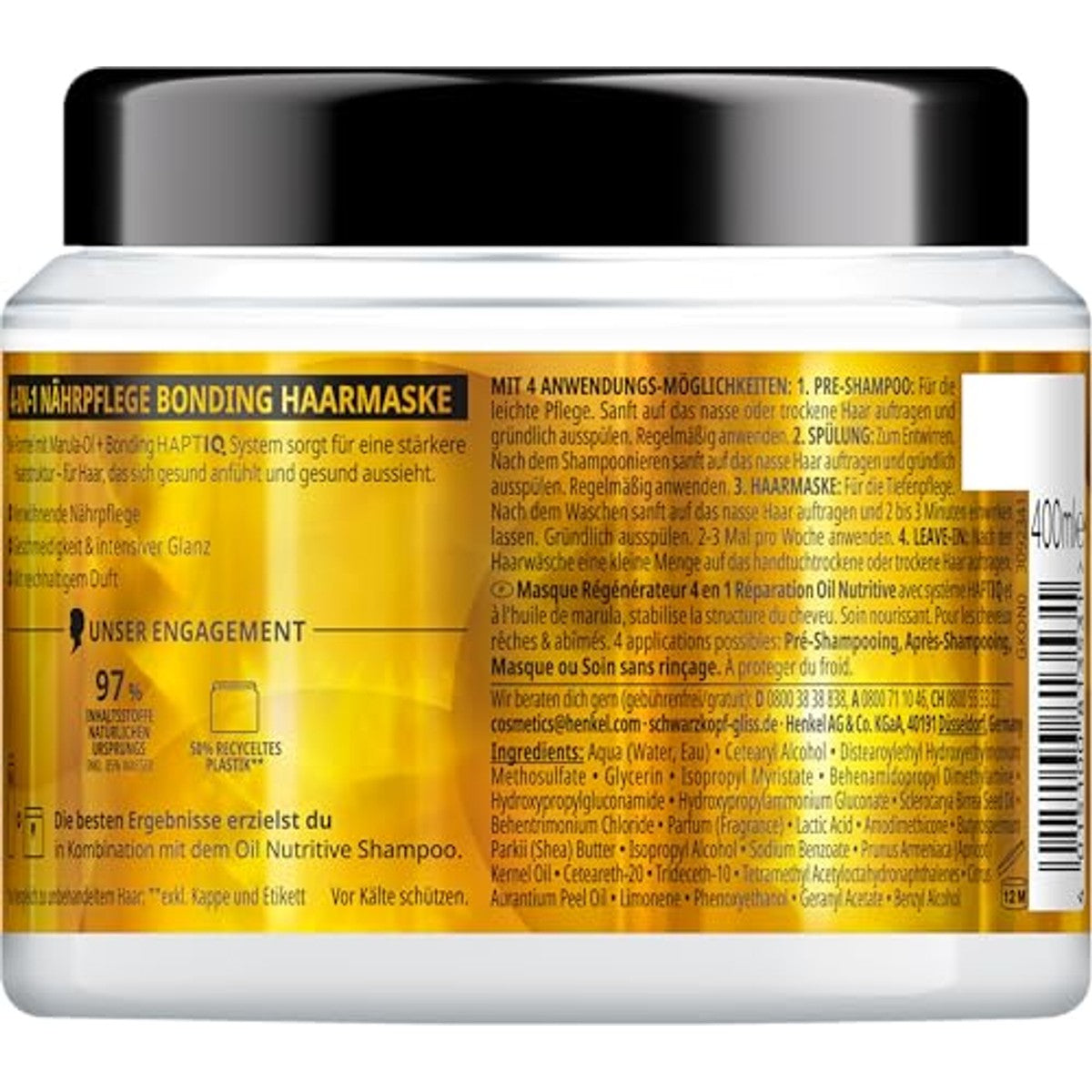 Gliss 4-in-1 voedingsverzorging Oil Nutritive 400 ml – Gliss