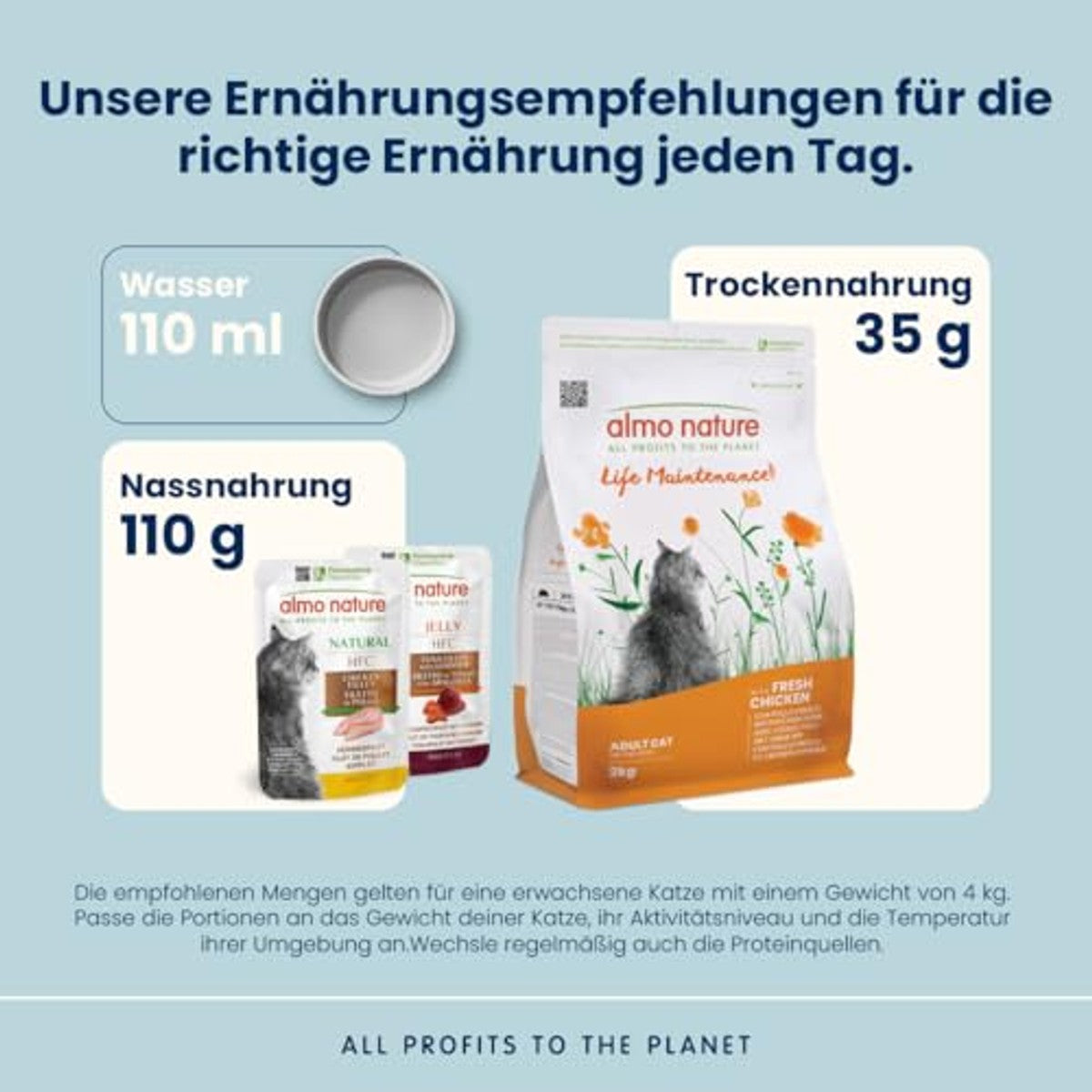 Almo Nature Life Maintenance droogvoer voor volwassen katten met verse kip als eerste ingrediënt, zak van 2 kg – almo nature