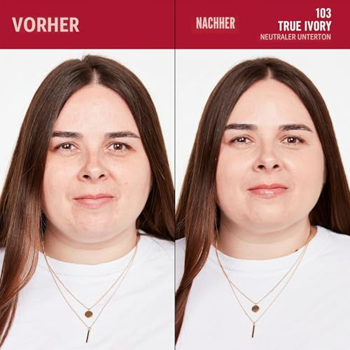 Rimmel London Lasting Finish tot 35 uur, 103 True Ivory, foundation, langdurig, hydraterend, veganistische formule, volledige dekking, 30 ml – Rimmel London