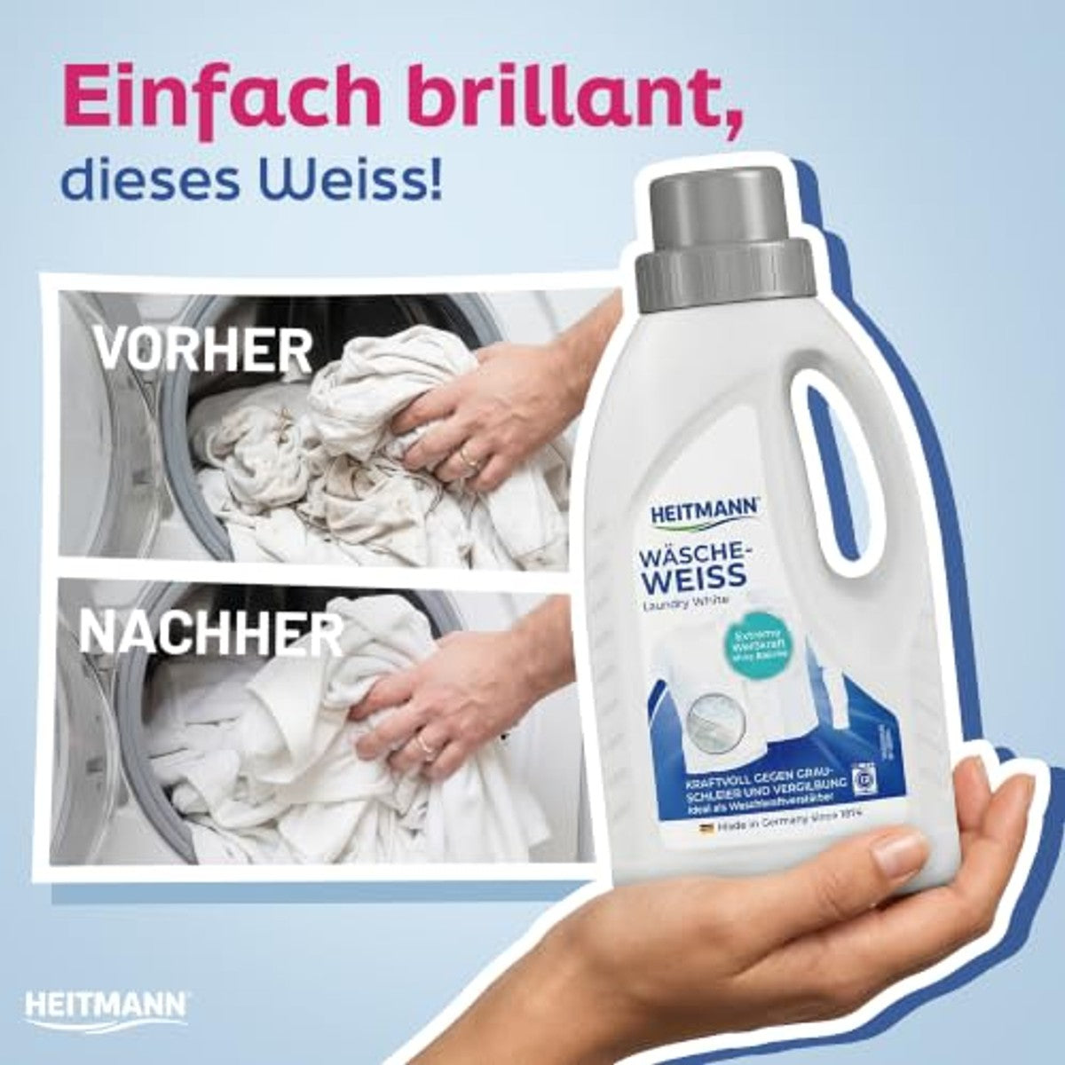 HEITMANN Waswit Vloeibare Witte Kracht 500 ml – HEITMANN