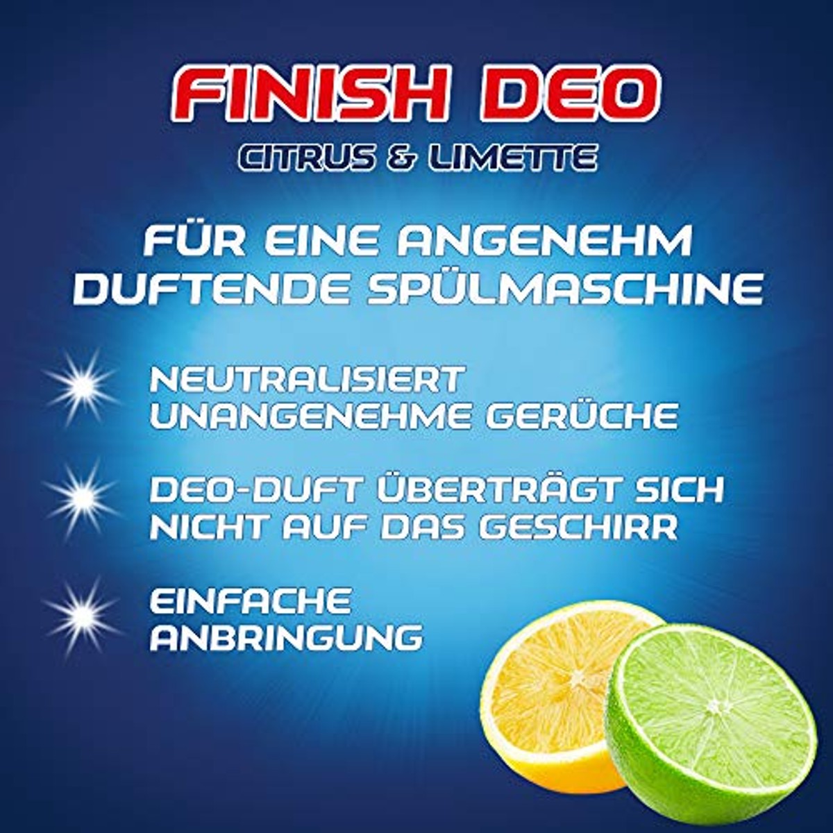 Finish Vaatwasserdeodorant citrus en limoen, 1 x 2 stuks – Finish