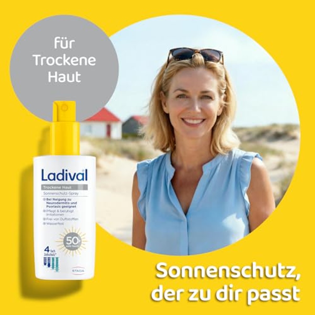 Ladival Droge huid zonnebrandspray SPF 50 3 x 150 ml - Voordeelverpakking