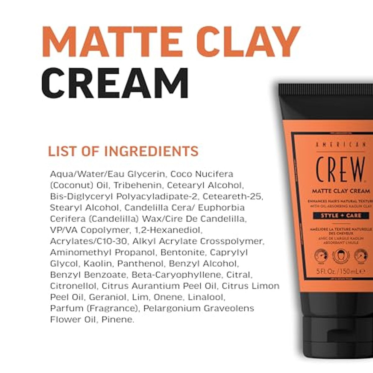American Crew Matte Clay Cream Hybride Haargel 150 ml - 3-pack