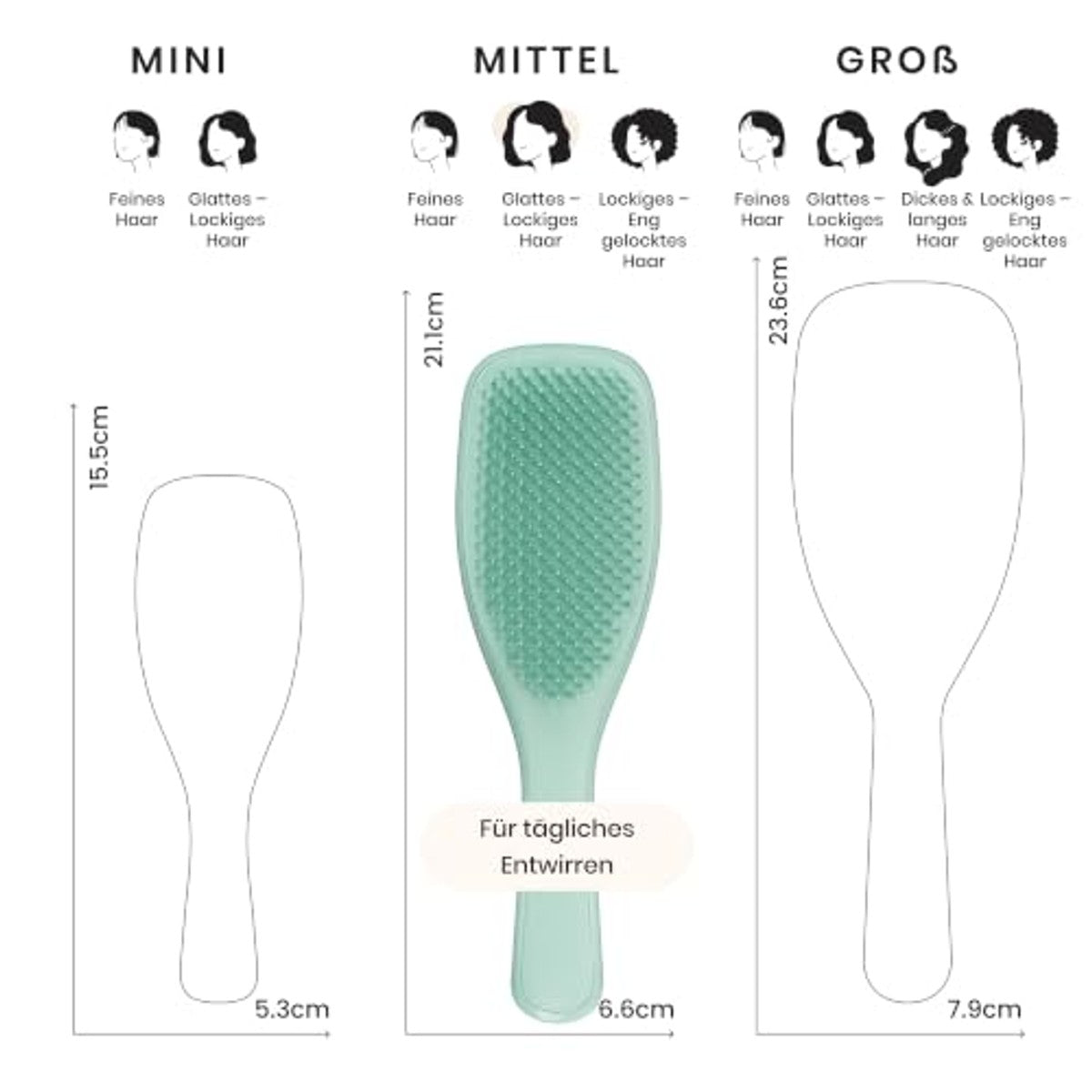 Tangle Teezer Ultimate Detangler voor Fijn Haar Donker Petrol - 6-pack