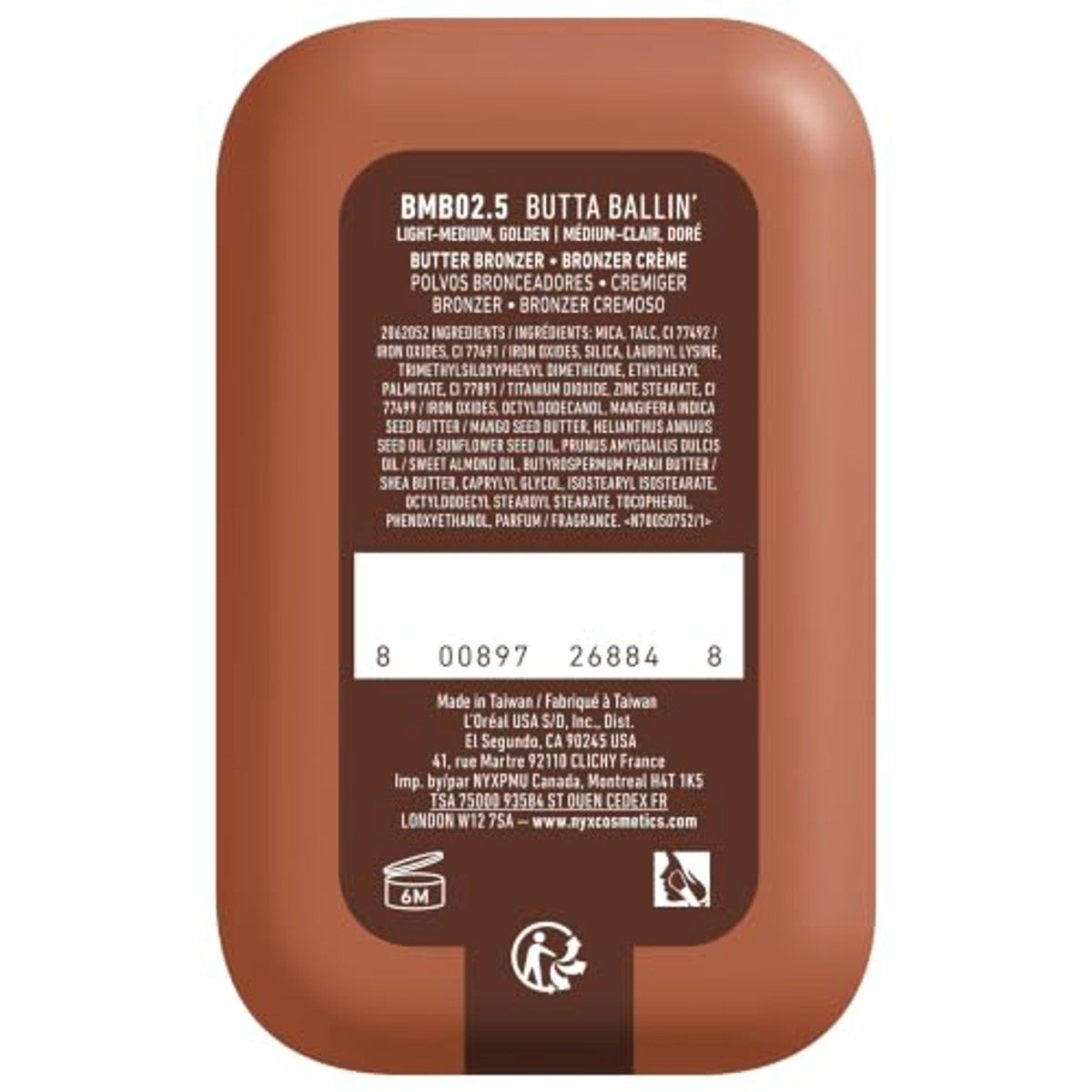 NYX Professional Makeup Buttermelt Bronzer BUTTA BALLIN – NYX PROFESSIONAL MAKEUP