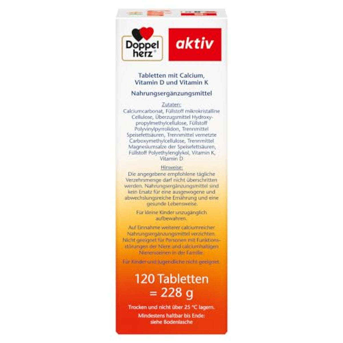 Doppelherz Calcium + Vitamine D3 + K 120 Tabletten - 3-pack
