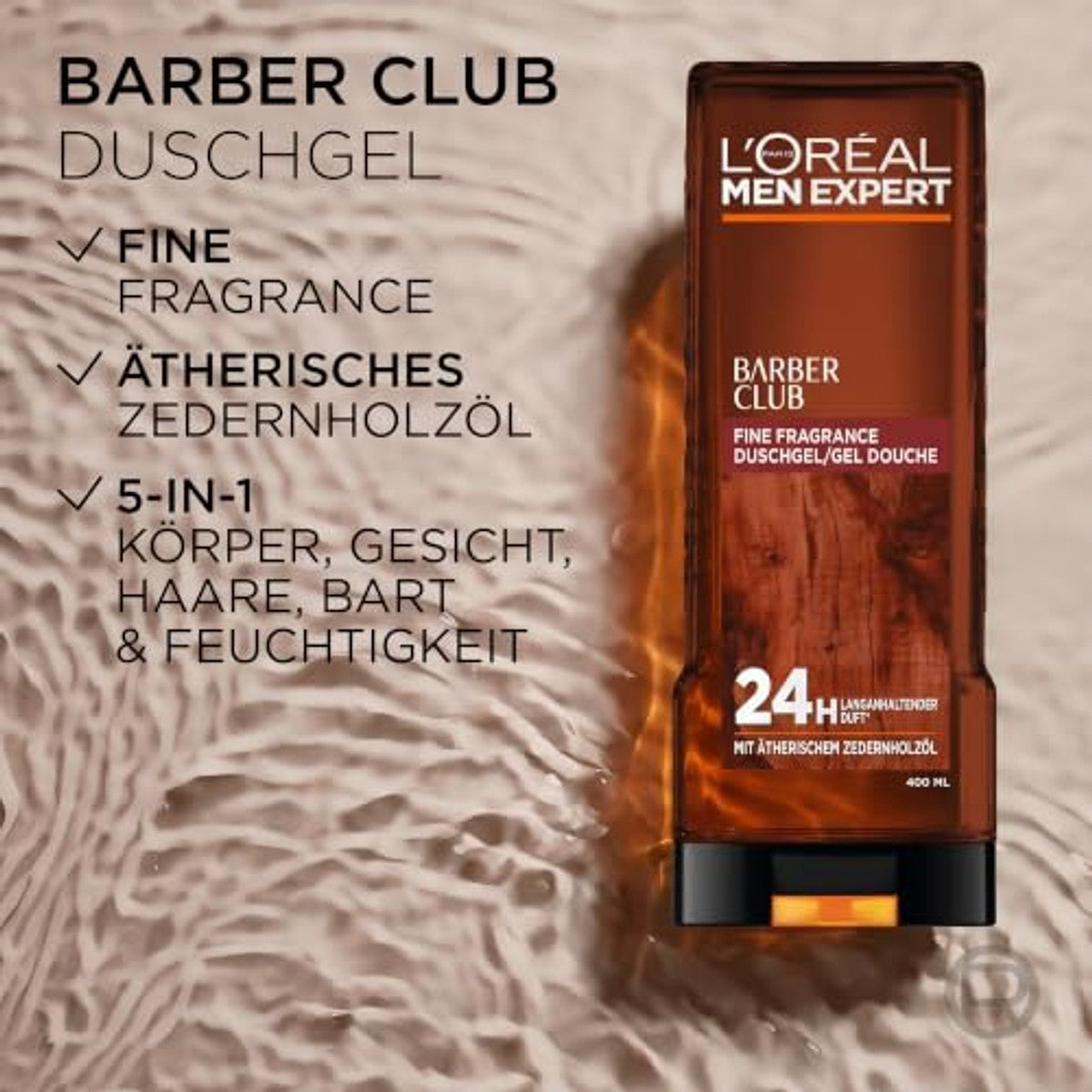 L'Oréal Men Expert Barber Club Douchegel 3 x 400 ml - Voordeelverpakking