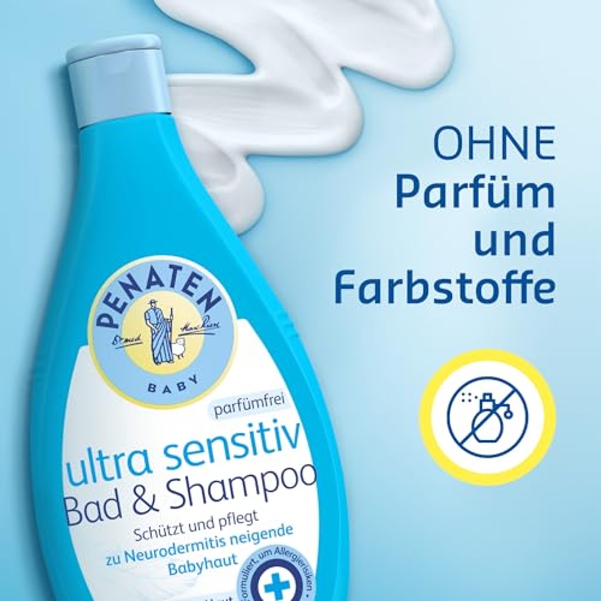 Penaten Ultra Sensitive bad & shampoo 6 x 400 ml - Voordeelverpakking